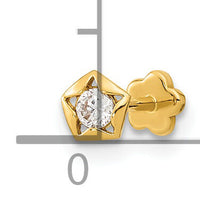 14K 18 Gauge CZ Star Cartilage Body Jewelry-BD189