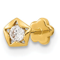 14K 18 Gauge CZ Star Cartilage Body Jewelry-BD189