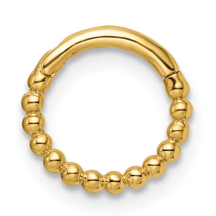 14k 14 Gauge Beaded Cartilage Ring-BD192