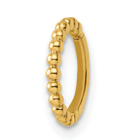 14k 14 Gauge Beaded Cartilage Ring-BD192