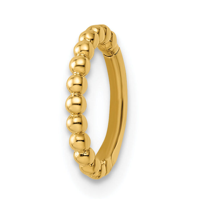 14k 14 Gauge Beaded Cartilage Ring-BD192