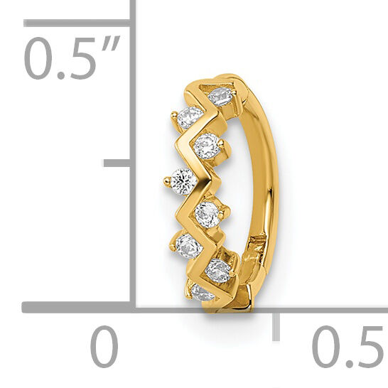 14k 16 Gauge CZ Cartilage Ring-BD193