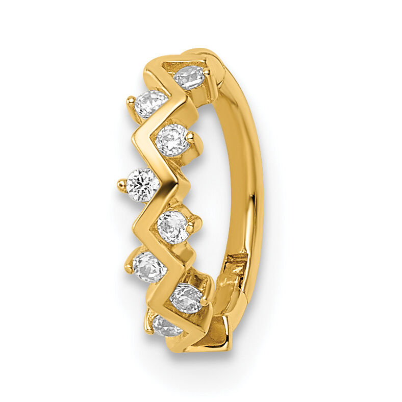 14k 16 Gauge CZ Cartilage Ring-BD193