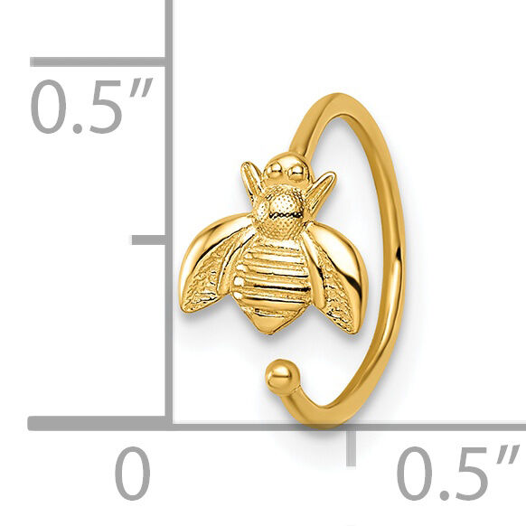 14k 18 Gauge Bumble Bee Nose Ring / Ear Cuff-BD196