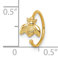 14k 18 Gauge Bumble Bee Nose Ring / Ear Cuff-BD196