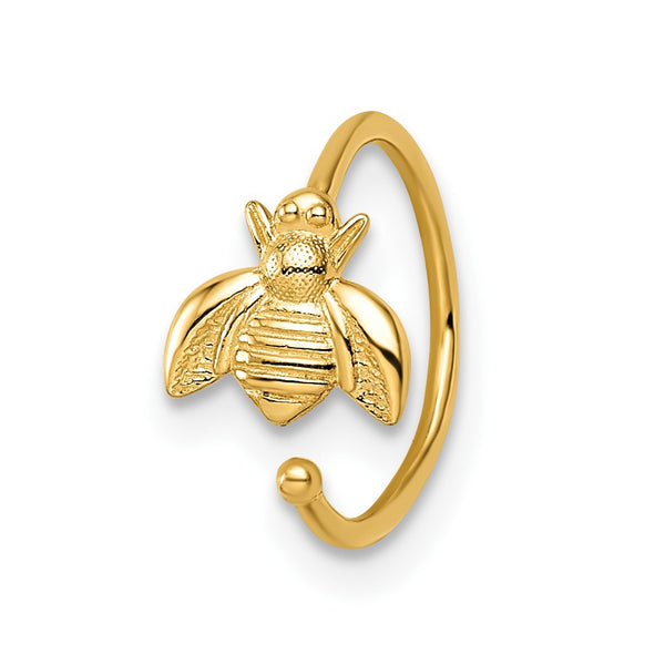 14k 18 Gauge Bumble Bee Nose Ring / Ear Cuff-BD196