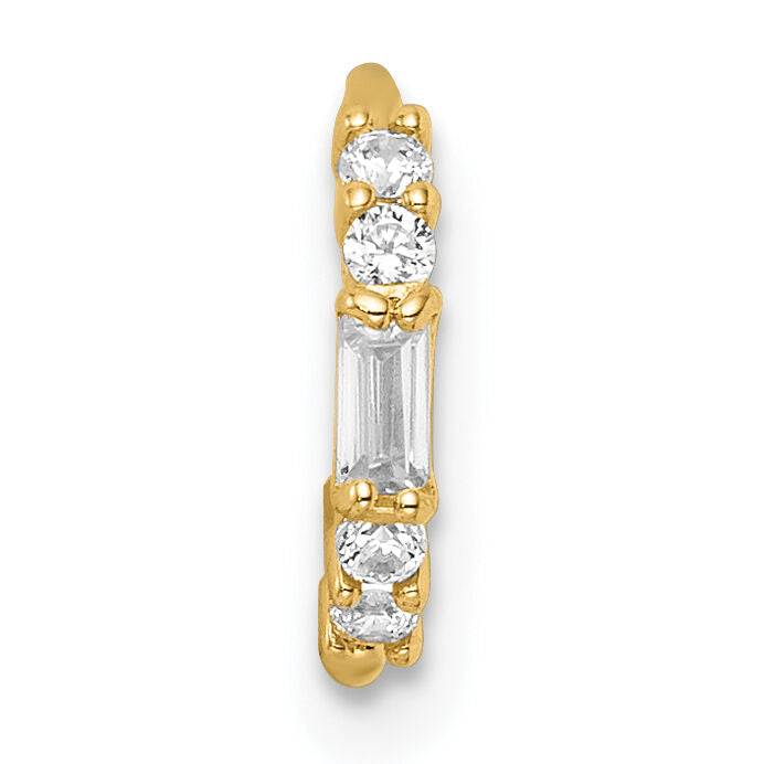 14k 20 Gauge CZ Nose Ring / Ear Cuff-BD199