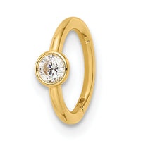 14k 16 Gauge Polished CZ Cartilage Ring-BD200