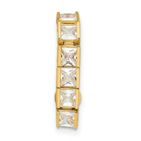 14k 14 Gauge CZ Dangle Belly Ring-BD208