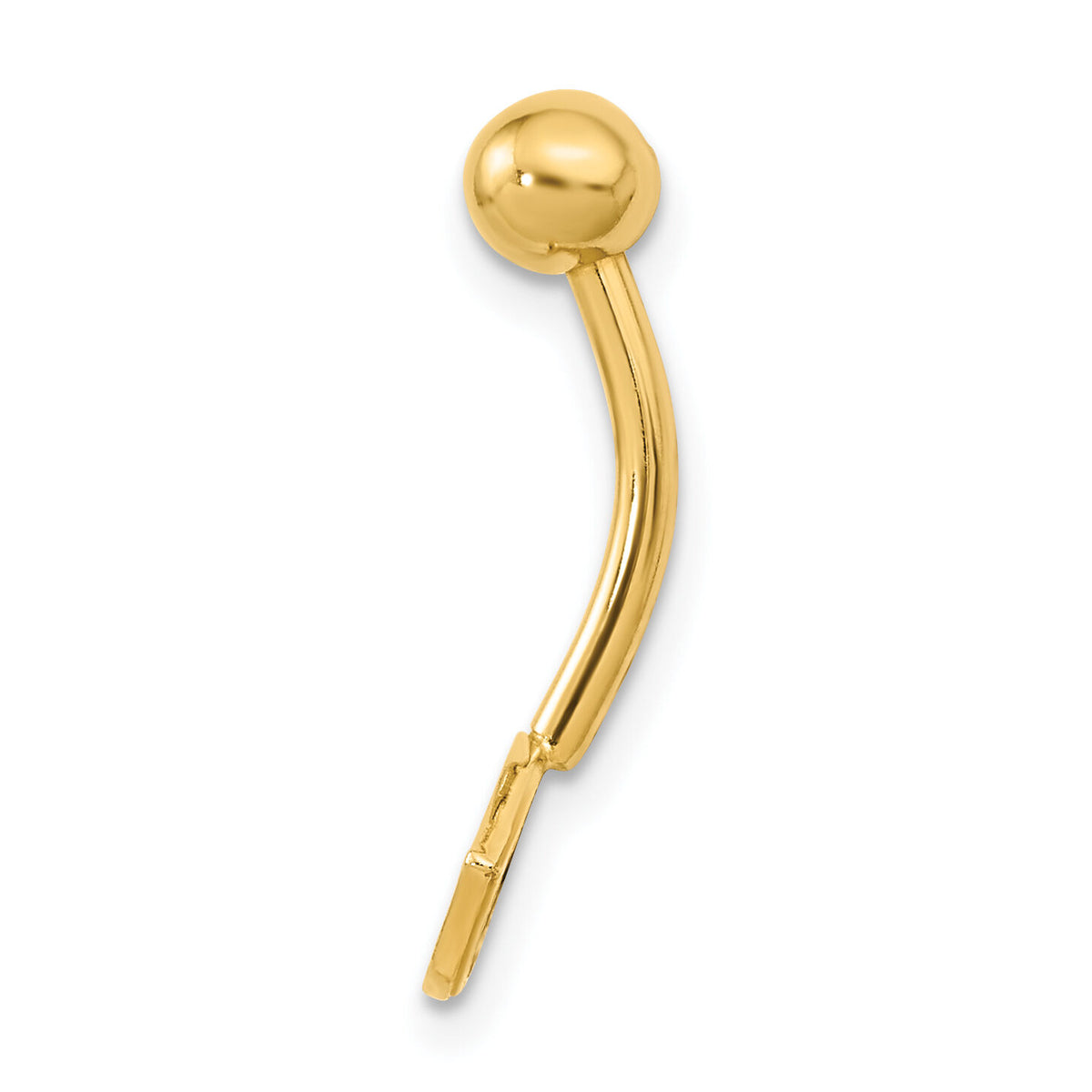 14K 14 Gauge Eye CZ Belly/Navel Ring Body Jewelry-BD219