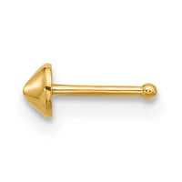 14k 22 Gauge Polished Nose Stud-BD223