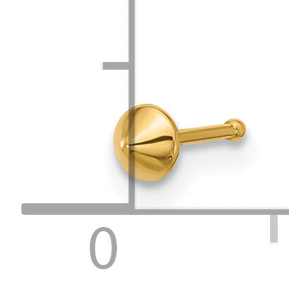 14k 22 Gauge Polished Nose Stud-BD223