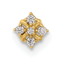 14K 20 Gauge Polished CZ Nose Stud-BD227