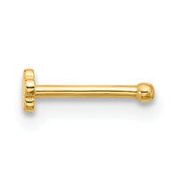 14k 20 Gauge Polished Flower Nose Stud-BD228