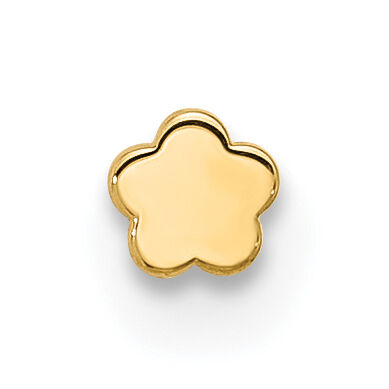 14k 20 Gauge Polished Flower Nose Stud-BD228