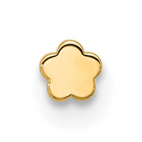 14k 20 Gauge Polished Flower Nose Stud-BD228