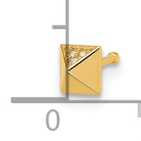 14k 22 Gauge Polished CZ Nose Stud-BD230