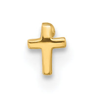 14K 20 Gauge Polished Cross Nose Stud-BD232