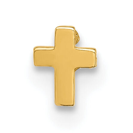 14K 22 Gauge Polished Cross Nose Stud-BD233