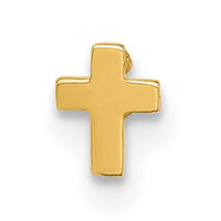14K 22 Gauge Polished Cross Nose Stud-BD233