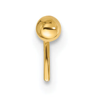 14k 22 Gauge Polished 2.5mm Ball Nose Stud-BD241