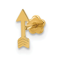 14K 18 Gauge Polished Arrow Cartilage Body Jewelry-BD252