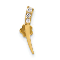 14K 18 Gauge Polished CZ Cartilage Body Jewelry-BD257