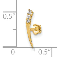 14K 18 Gauge Polished CZ Cartilage Body Jewelry-BD257