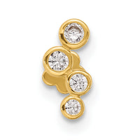 14K 18 Gauge Polished CZ Cartilage Body Jewelry-BD258