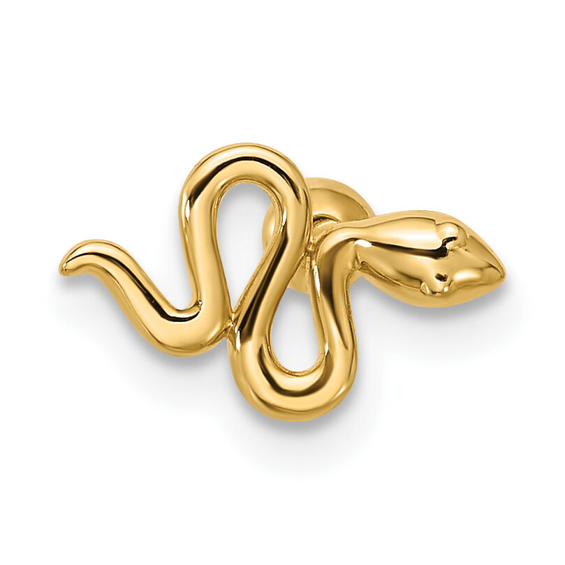 14k 18 Gauge Polished Snake Cartilage Stud-BD260