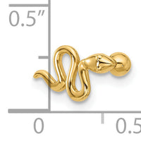 14k 18 Gauge Polished Snake Cartilage Stud-BD260