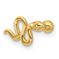 14k 18 Gauge Polished Snake Cartilage Stud-BD260