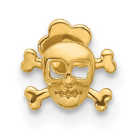 14K 18 Gauge Skull and Crossbones Screwback Cartilage Body Jewelry-BD263
