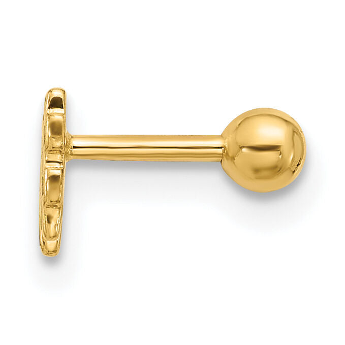 14k 18 Gauge Polished Enameled Hashtag Cartilage Stud-BD264
