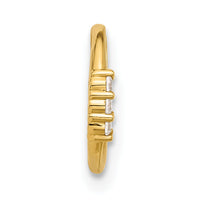 14K 16 Gauge Polished CZ Hinged Cartilage Ring-BD268