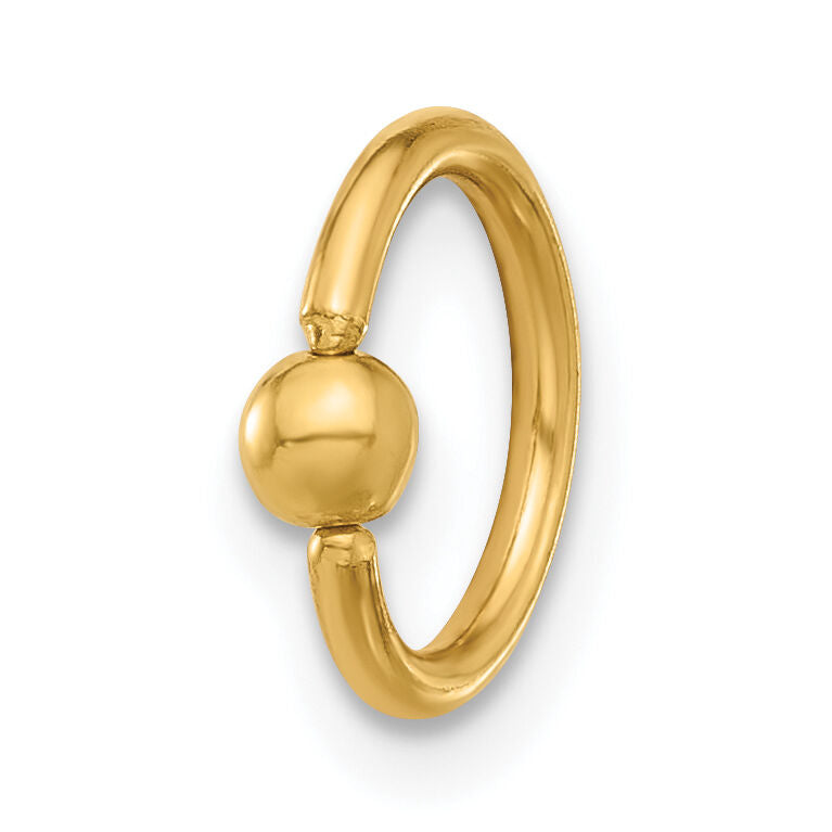 14K 16 Gauge Polished Septum Cartilage Ring-BD273