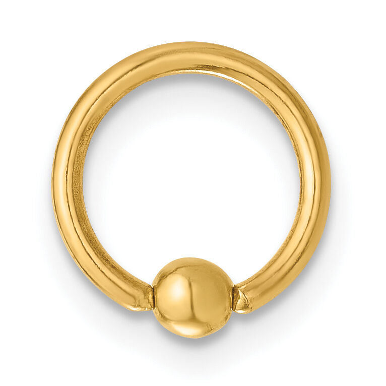 14K 16 Gauge Polished Septum Cartilage Ring-BD273