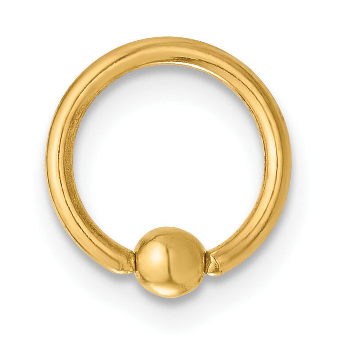 14K 16 Gauge Polished Septum Cartilage Ring-BD273