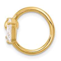 14k 14 Gauge Polished CZ Cartilage Ring-BD275