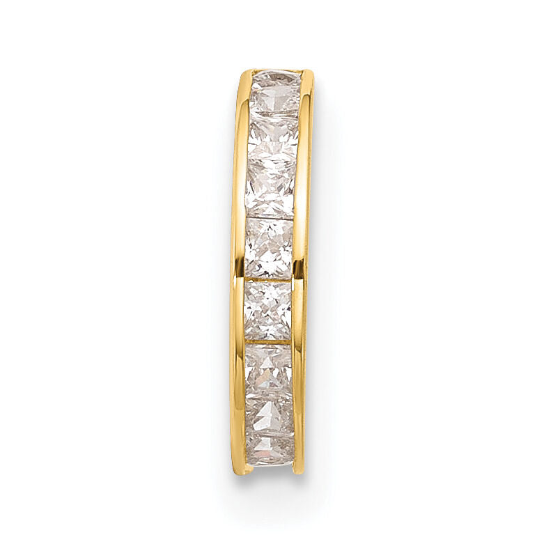 14k 18 Gauge Polished CZ Hinged Cartilage Ring-BD277