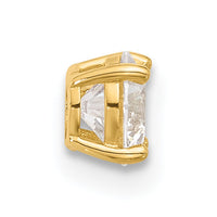 14k 16 Gauge Polished 3mm CZ Industrial Body Jewelry-BD282