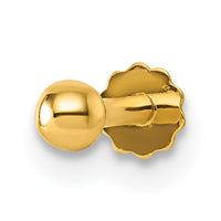 14K Polished 3mm Ball 16 Gauge Labret Stud-BD292