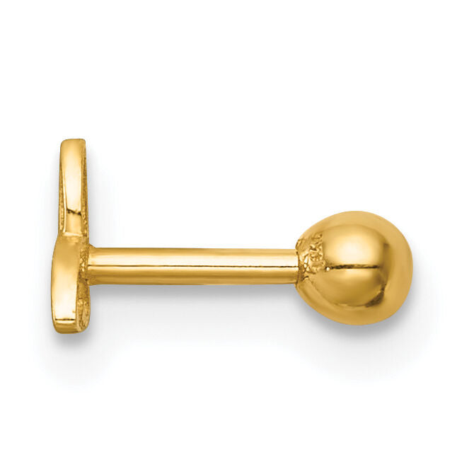 14k 18 Gauge Polished Celtic Knot Labret Stud-BD294