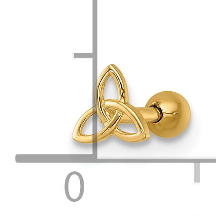 14k 18 Gauge Polished Celtic Knot Labret Stud-BD294