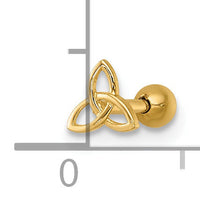 14k 18 Gauge Polished Celtic Knot Labret Stud-BD294