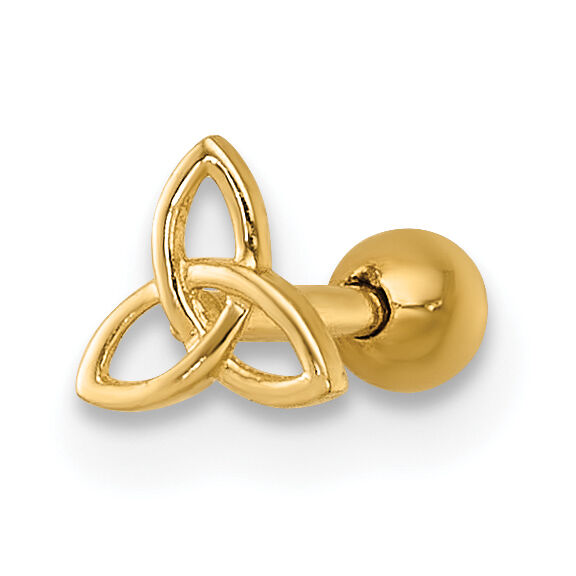14k 18 Gauge Polished Celtic Knot Labret Stud-BD294