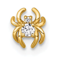 14k 16 Gauge Polished CZ Spider Labret Stud-BD310