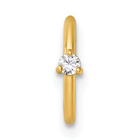 14k 18 Gauge Polished CZ 8.0mm Hinged Cartilage Ring-BD317