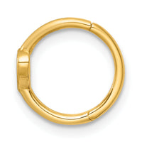 14k 16 Gauge Polished Open Heart 10.0mm Hinged Cartilage Ring-BD318