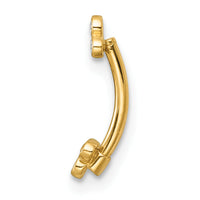 14k 16 Gauge Polished CZ Eyebrow Ring-BD324